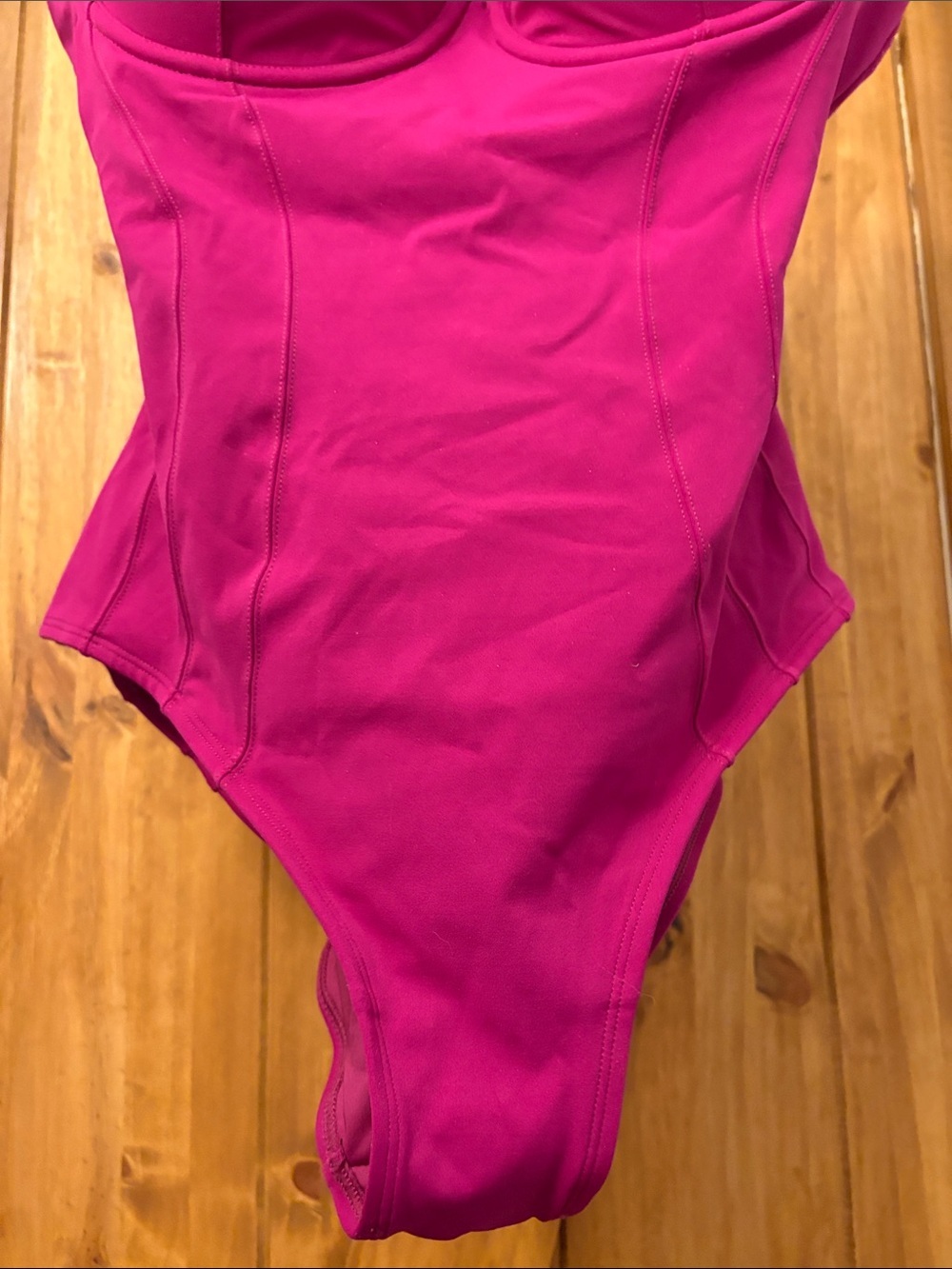 TA3 Lushy Vibrant Berry Bustier One-Piece Swimsuit D/DD Size Large-Short Torso - Picture 2 of 9